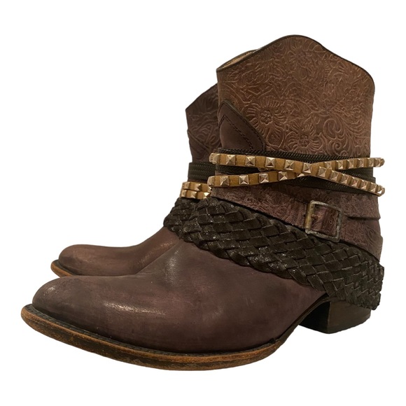 Freebird by Steven Mezcal ankle boots. Boho Free Spirit leather boots. - Picture 1 of 7